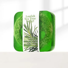 S+100g Tea Tree Natural Soap Bar Bath Whitening Exfoliating Skin Whitening Handmade Loofah Soap