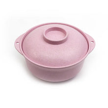 Kitchen Household Tableware Solid Color Lunch Tray Dishes Soup Bowl Lid Dinnerware Pure Natural Wheat Straw Bowls Tools