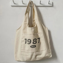 Canvas Tote Bags For Women Large Ladies Eco Cotton Linen Cloth Handbag Letters Print Shopper Bags Reusable Shopping Beach Bags