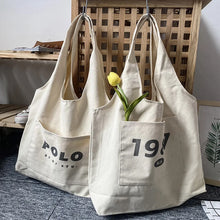 Canvas Tote Bags For Women Large Ladies Eco Cotton Linen Cloth Handbag Letters Print Shopper Bags Reusable Shopping Beach Bags