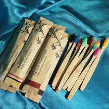 50 disposable bamboo soft bristled toothbrushes - biodegradable and easy to carry - essential for home and outdoor use