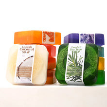 S+100g Tea Tree Natural Soap Bar Bath Whitening Exfoliating Skin Whitening Handmade Loofah Soap