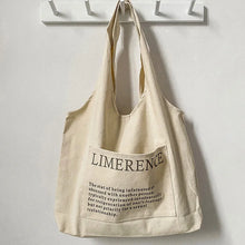 Canvas Tote Bags For Women Large Ladies Eco Cotton Linen Cloth Handbag Letters Print Shopper Bags Reusable Shopping Beach Bags