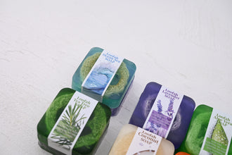 S+100g Tea Tree Natural Soap Bar Bath Whitening Exfoliating Skin Whitening Handmade Loofah Soap